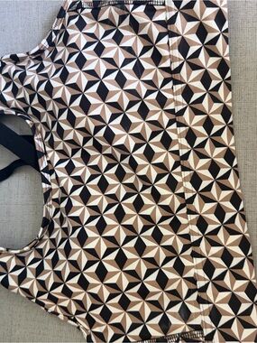 DSG Geometric Print workout set — Brown/Black/White